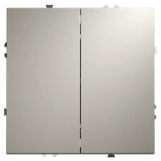 Изображение Выключатель с самовозвратом встраиваемый VOLTUM S70 двухклавишный 10А (кашемир)